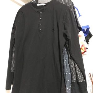 The blue uniform black Henley